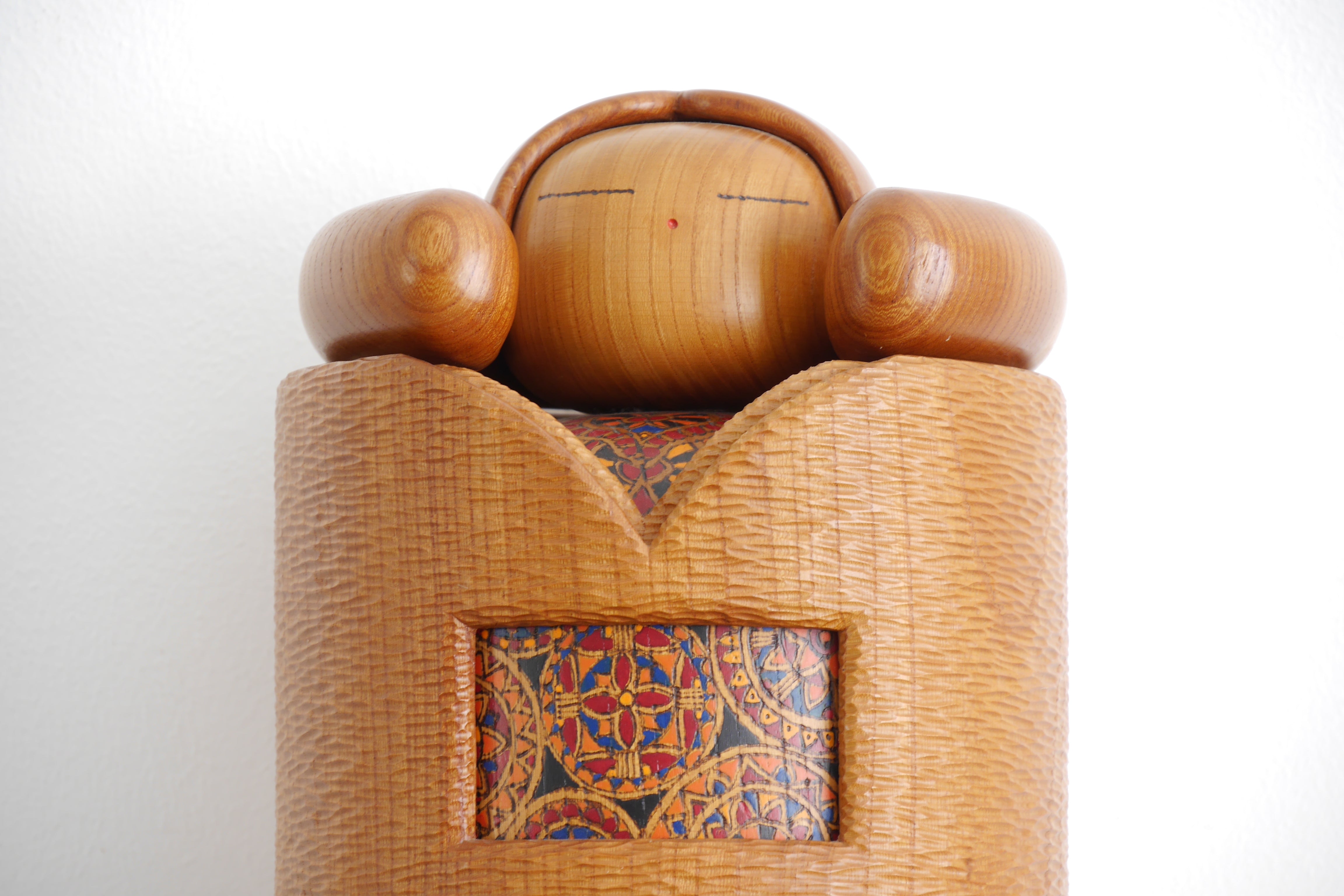 Shido Shouzan 志藤尚山 作 25cm Elegant Form Shozan Shido 志形尚山 (1932-1995) – Kokeshi Gallery