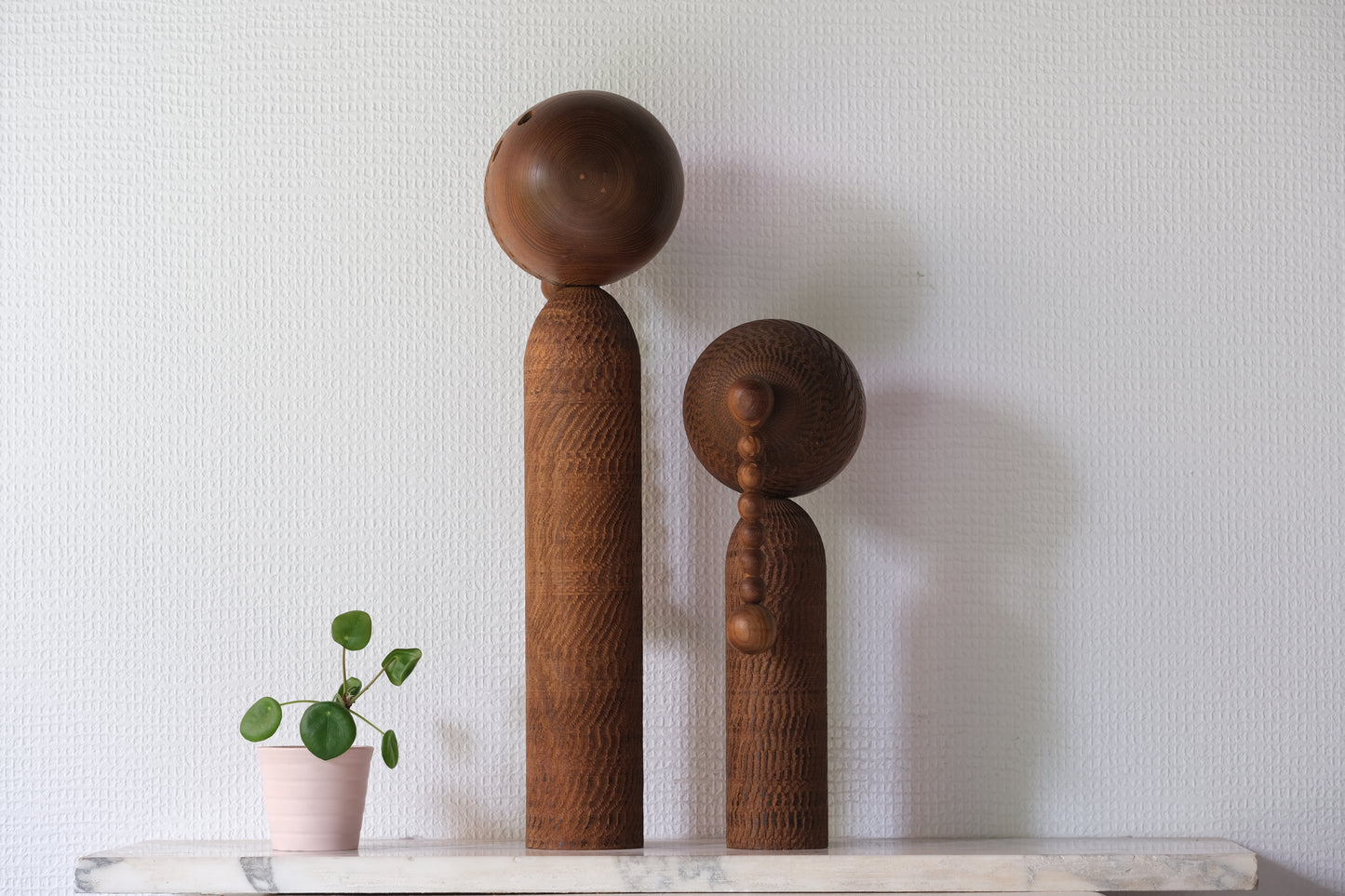 Set of Ponytail Kokeshi Art by Hideo Ishihara (1925-1999)