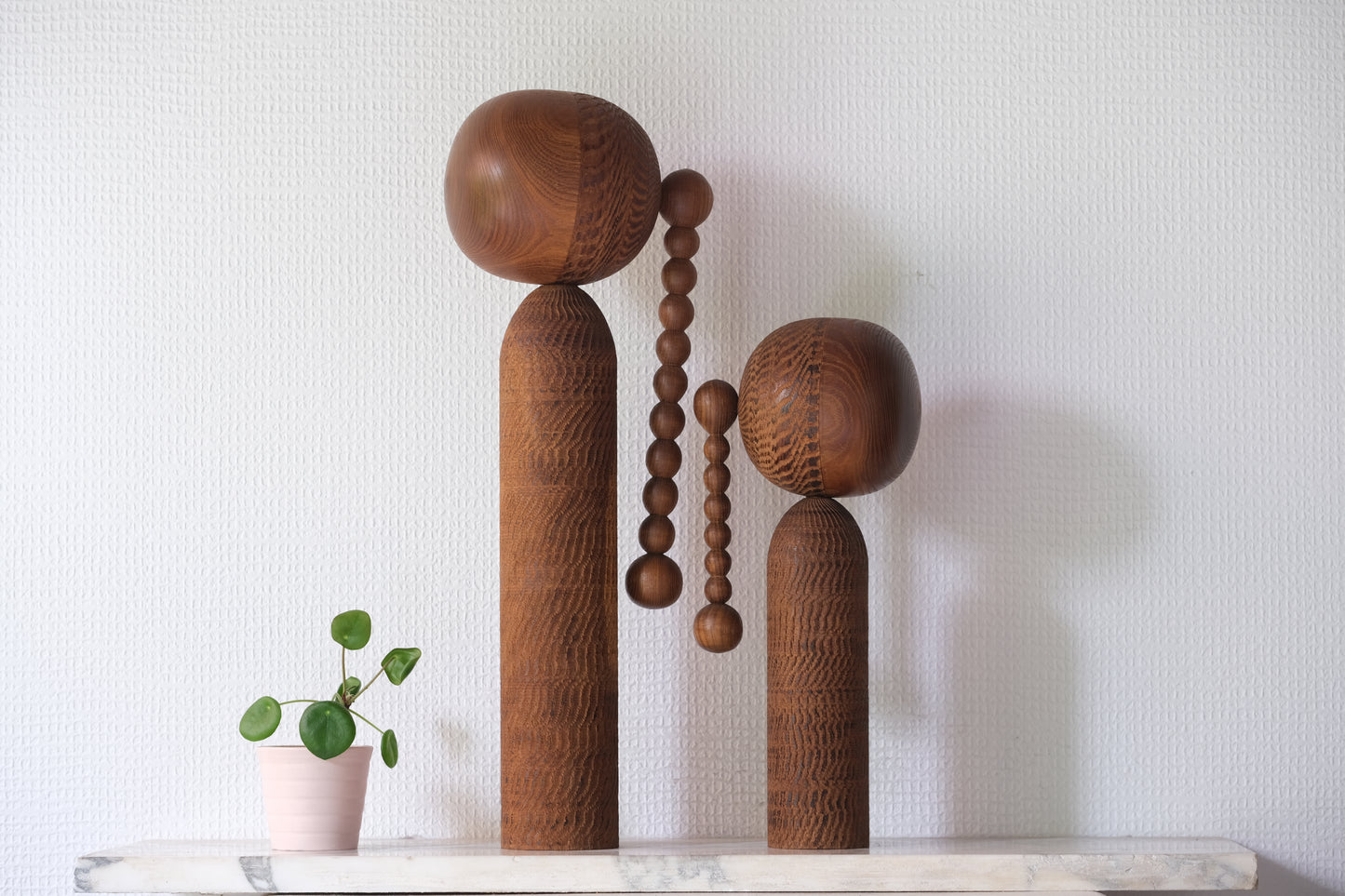 Set of Ponytail Kokeshi Art by Hideo Ishihara (1925-1999)