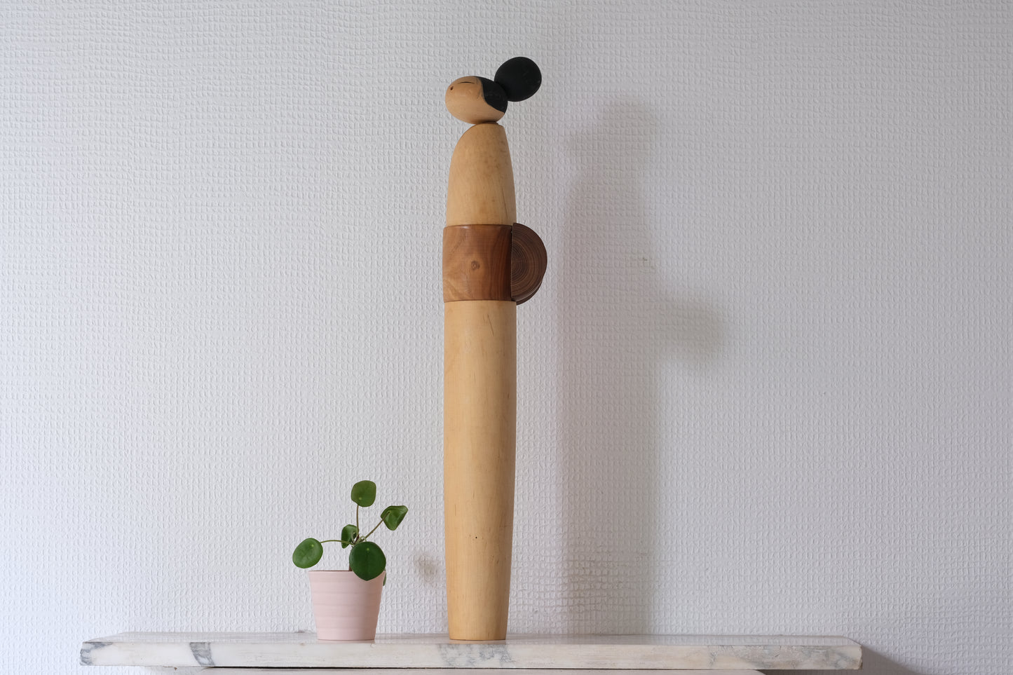 Kokeshi Art with Ribbon by Shozan Shido 志形尚山 (1932-1995)