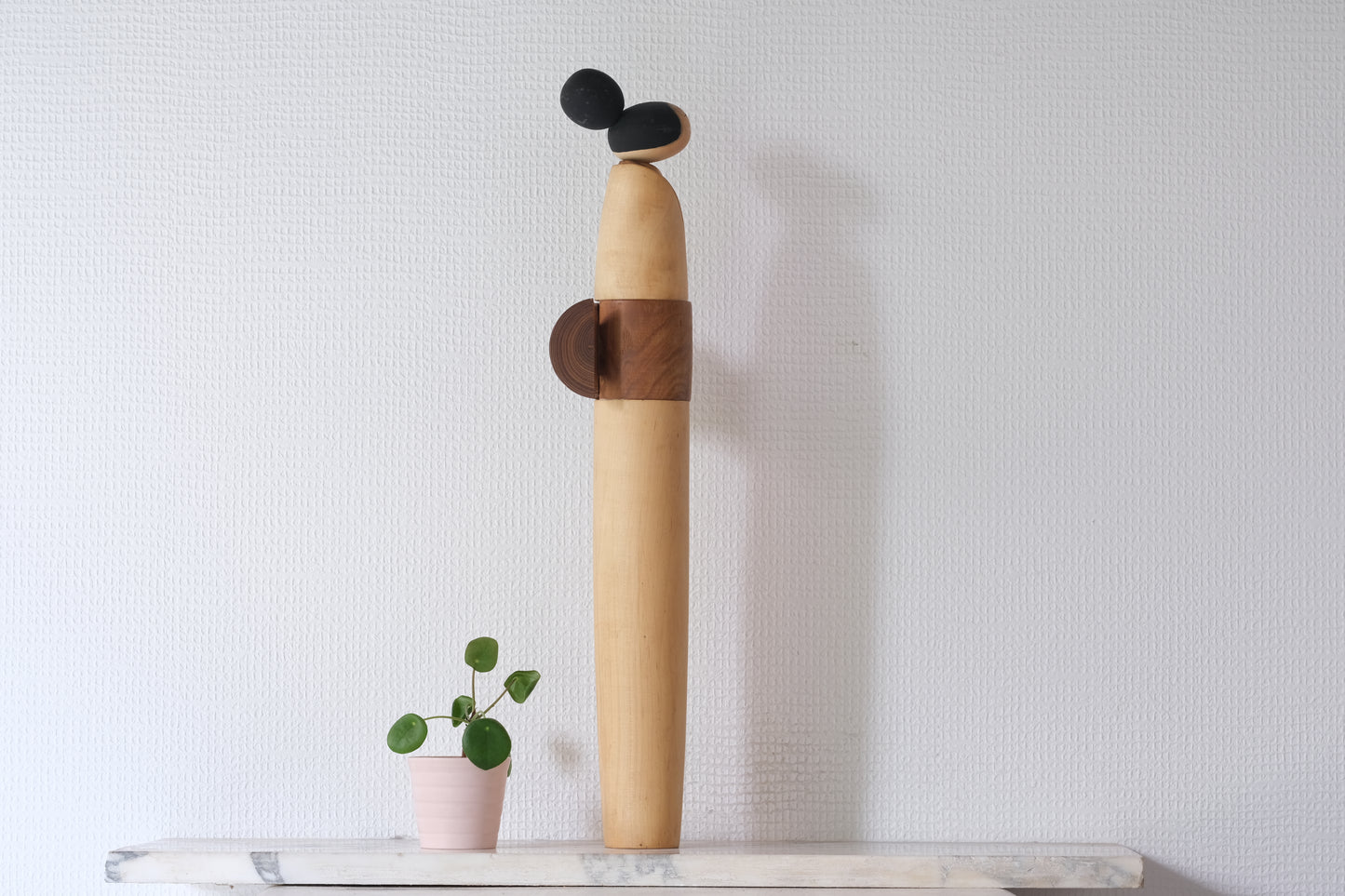 Kokeshi Art with Ribbon by Shozan Shido 志形尚山 (1932-1995)