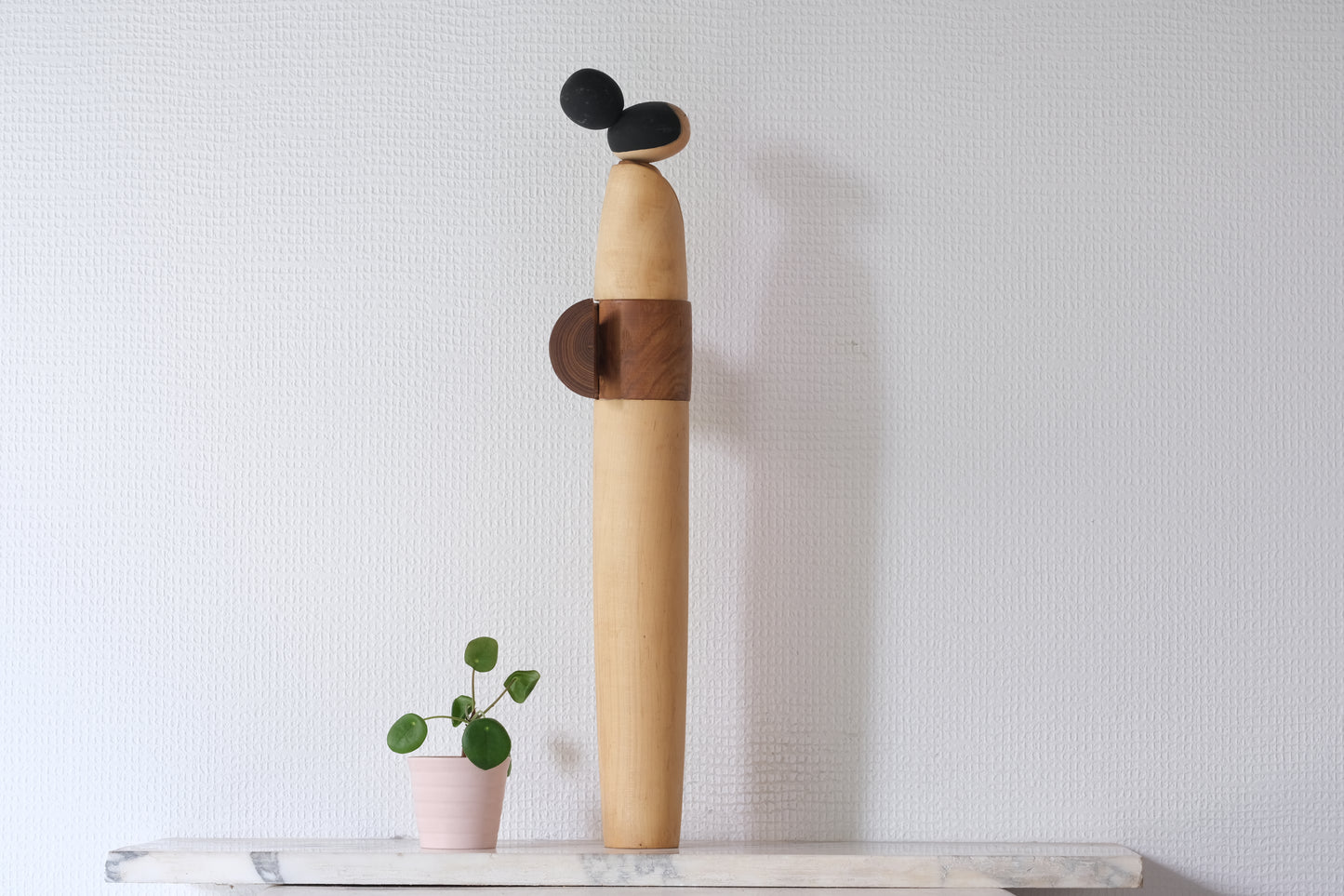 Kokeshi Art with Ribbon by Shozan Shido 志形尚山 (1932-1995)