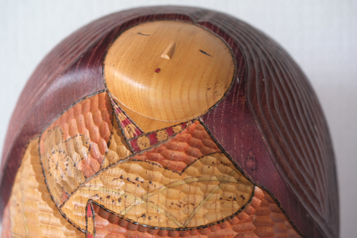 Kokeshi Art by Iguchi Satoru 井口悟 (1948 - ) | 23,5 cm