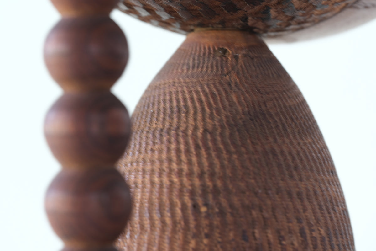Set of Ponytail Kokeshi Art by Hideo Ishihara (1925-1999) | 26 cm and 43 cm