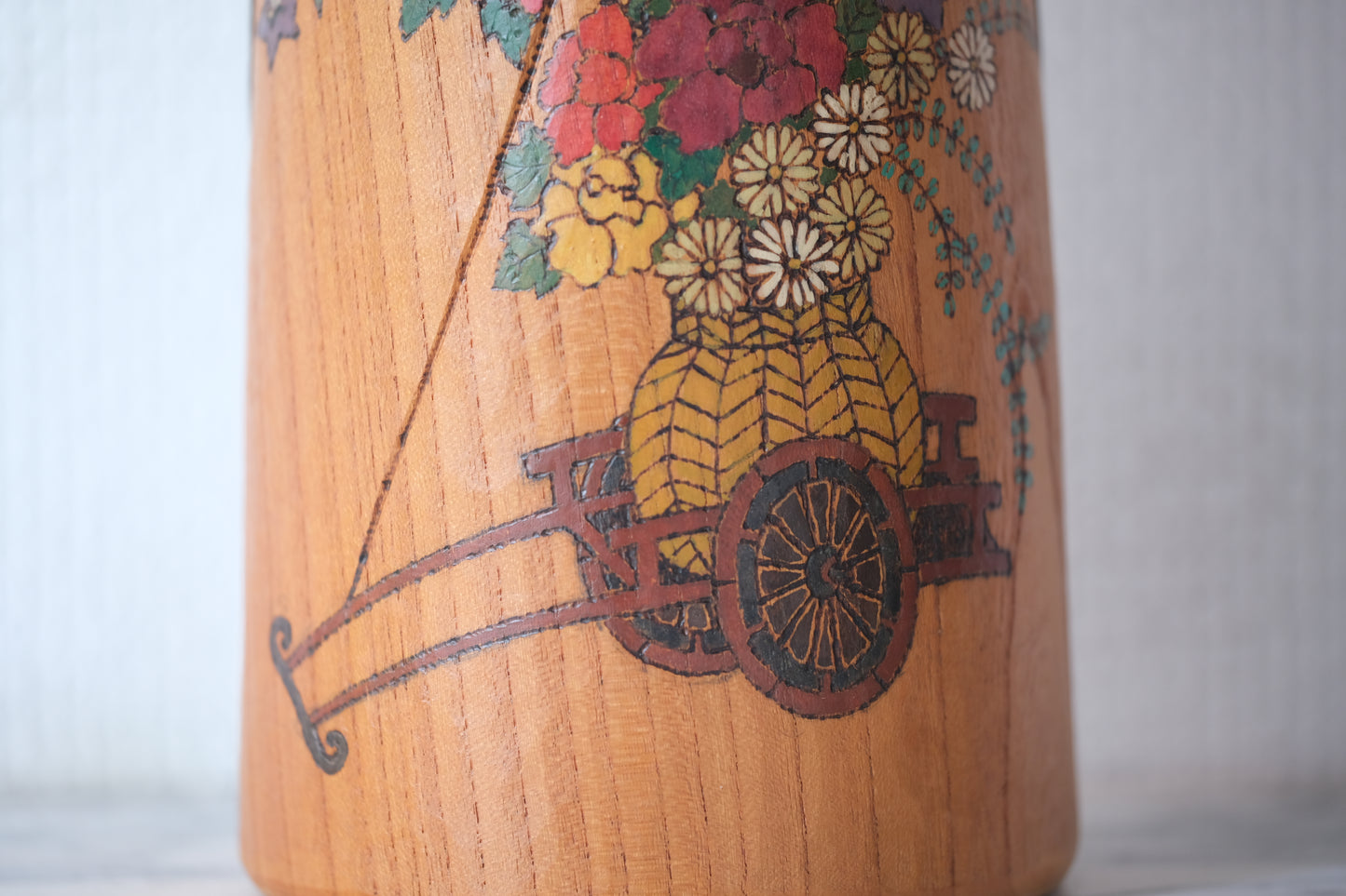 Flower Cart (Hanaguruma) 花車 by Oki Yasunobu 沖 泰宣 (1955-)