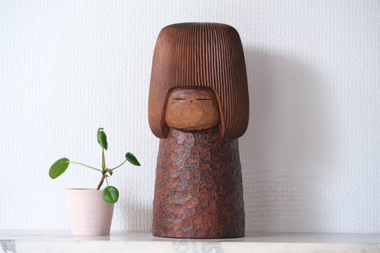 Kokeshi Art by Issetsu Kuribayashi 栗林一雪 (1924-2011) | 27 cm