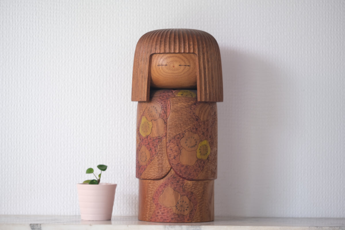Kokeshi Art by by Kato Masami 加藤正美  (1925-) | 31 cm
