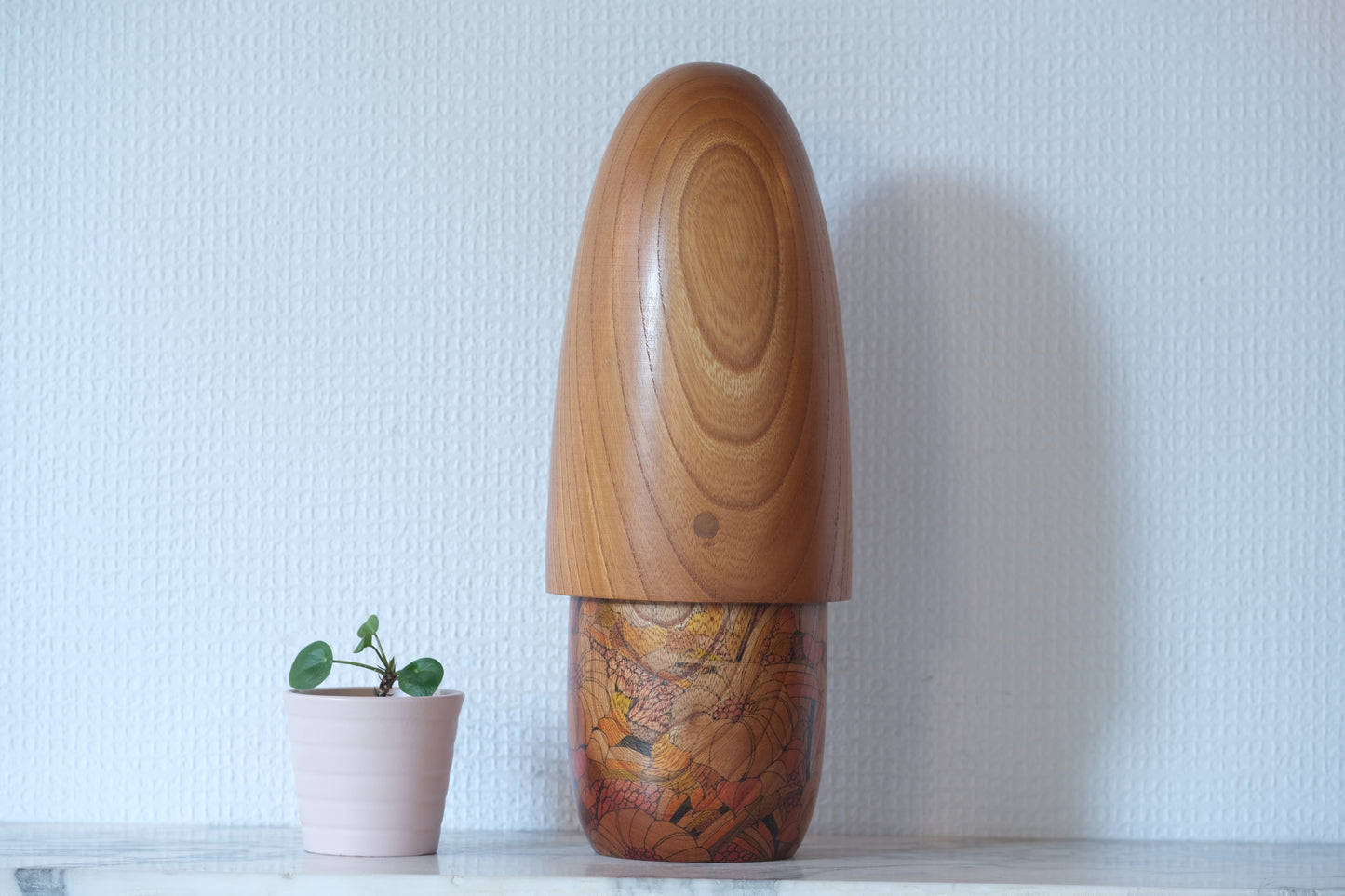 Kokeshi Art with Mino by Shozan Shido 志形尚山 (1932-1995)