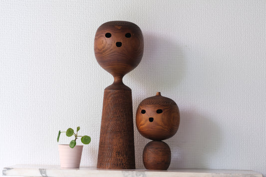 Set of Kokeshi Art by Hideo Ishihara (1925-1999)