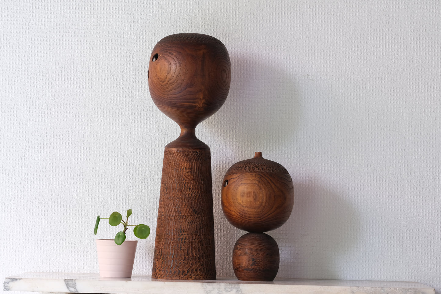 Set of Kokeshi Art by Hideo Ishihara (1925-1999)