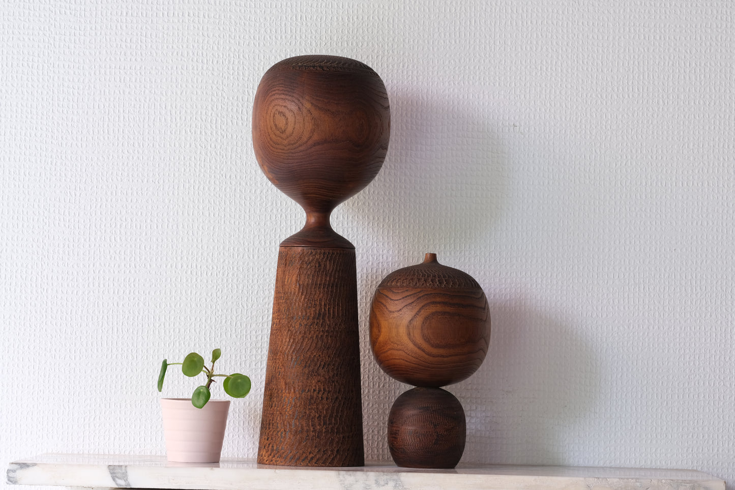 Set of Kokeshi Art by Hideo Ishihara (1925-1999)