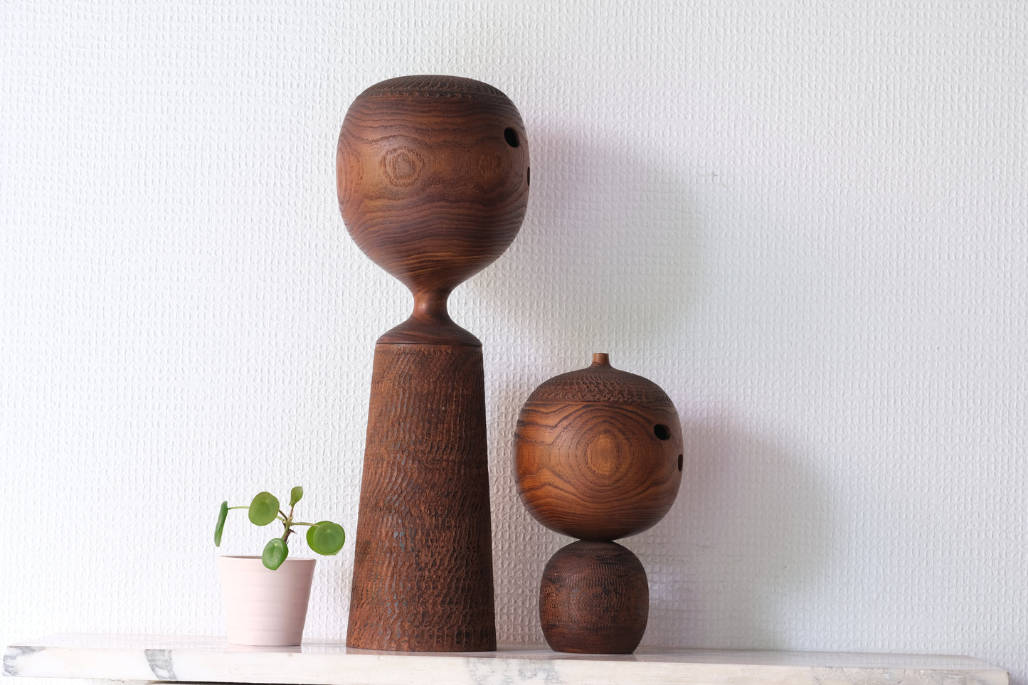 Set of Kokeshi Art by Hideo Ishihara (1925-1999)