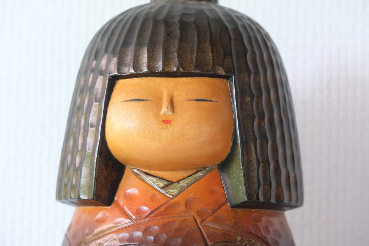 Kokeshi Art by Aoki Ryoka 青木蓼華 (1931-) | 20 cm